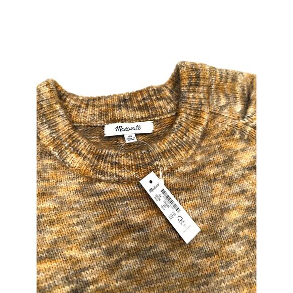 Madewell Women’s Space-Dye Pleat-Sleeve Pullover Sweater NWT - Picture 4 of 8